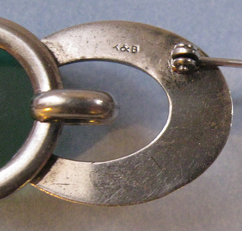 Sterling and Stone Bar Pin