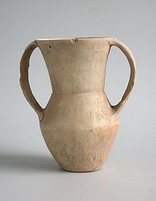 Chinese Neolithic Twin-Handled Pottery Jar - Qijia (c.2050 - 1700 BC)