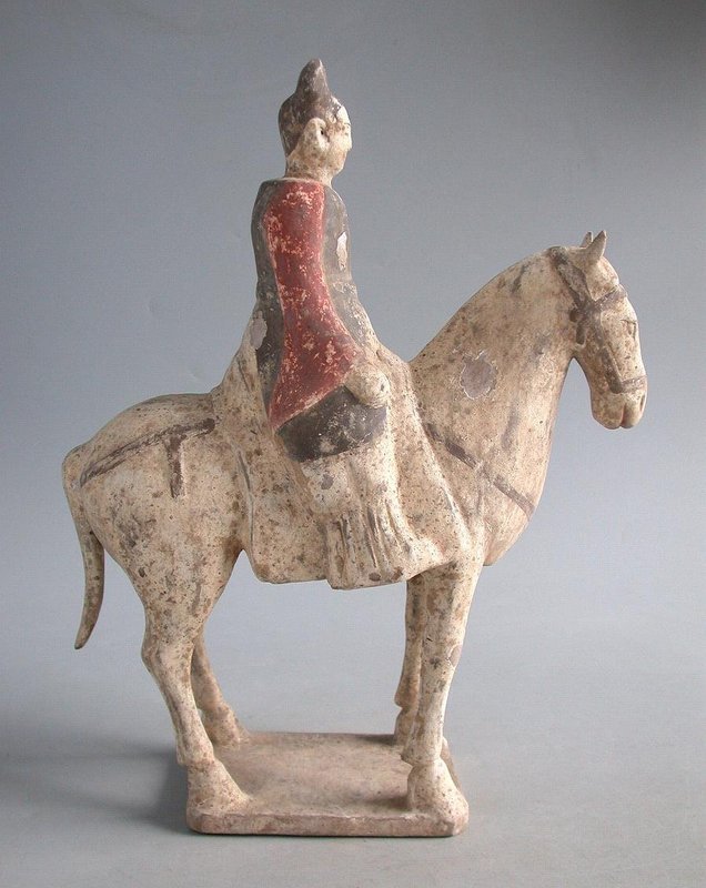 Chinese Northern Wei Dynasty Horse with Female Rider