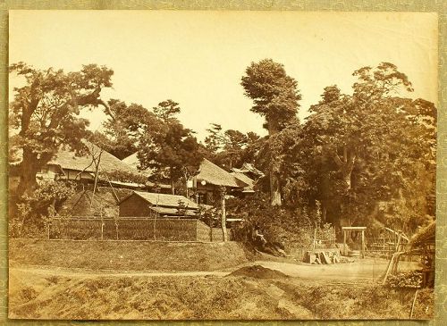 Original Japanese Albumen Photo of Yokohama by Beato. 1865, Edo Period