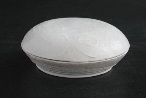 Chinese Song / Yuan Dynasty Moulded Dehua Qingbai Porcelain Box