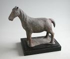 Rare Chinese Yuan Dynasty Black Pottery Horse