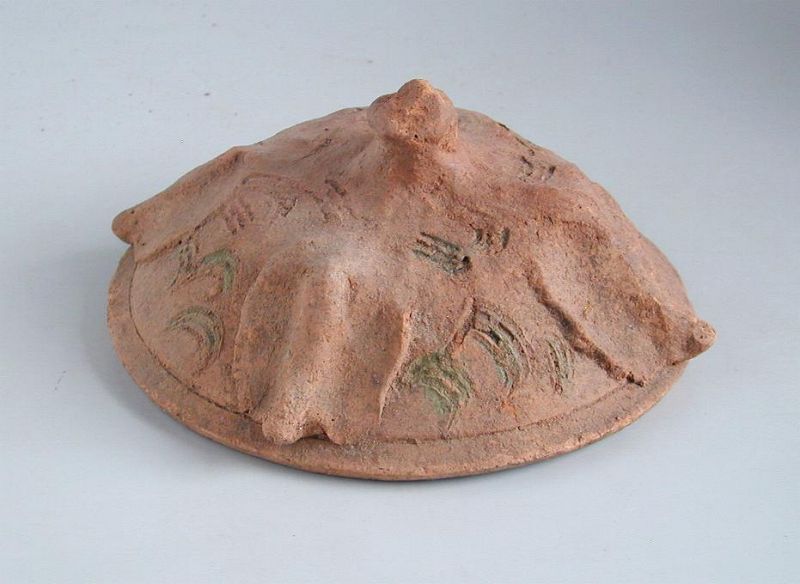 Large Chinese Song / Yuan Dynasty Incised Pottery Buddhist Jar