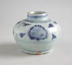 Chinese Ming Dynasty Blue & White Porcelain Jarlet (Hongzhi)