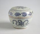 Chinese Ming Dynasty Blue & White Porcelain Box