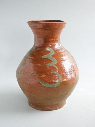Rare Chinese Eastern Han Dynasty Decorated Glazed Jar