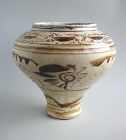 Large Chinese Yuan Dynasty Cizhou Stoneware Jar