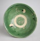 Rare Vietnamese 16th Century Green Glazed Bowl