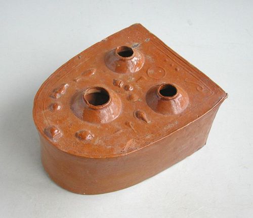Chinese Eastern Han Dynasty Amber Glazed Pottery Stove