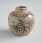 Chinese Ming Dynasty Small Blue & White Porcelain Jar