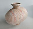 Fine Chinese Han Dynasty Painted Pottery Cocoon Jar