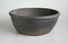 Rare Large Chinese Yuan Dynasty Burnished Black Pottery Bowl