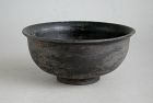 Rare Chinese Yuan Dynasty Burnished Black Pottery Bowl
