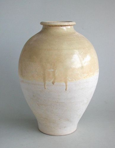 Large Chinese Tang Dynasty Glazed Stoneware Jar (AD 618 - 906) SALE
