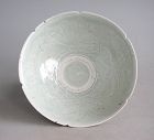 Fine Chinese Song Dynasty Qingbai Porcelain Bowl with Floral Pattern