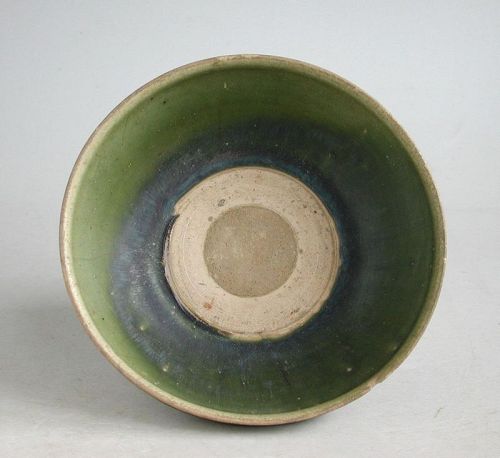 Rare Vietnamese 13th / 14th Century Green Glazed Ribbed Bowl