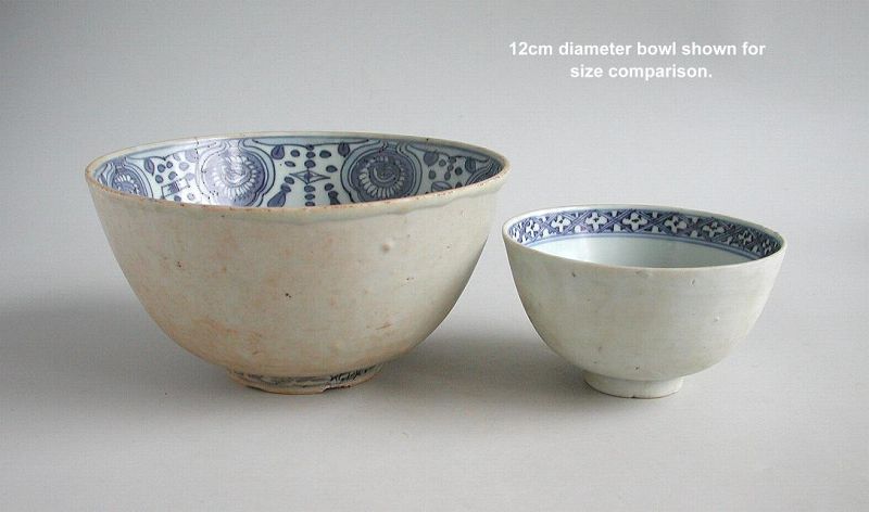 SALE Large Chinese Ming Dynasty Blue &amp; White Porcelain Bowl - 16th C.