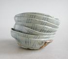 Seven Chinese Late Ming Blue & White Bowls Fused Together