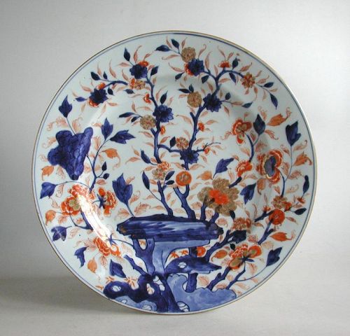 Fine Large Chinese Qianlong 18th Century Imari Porcelain Dish