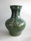 Tall Chinese Han Dynasty Glazed Pottery Hu Jar