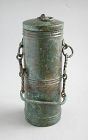 Chinese Western Han Dynasty Cylindrical Bronze Box