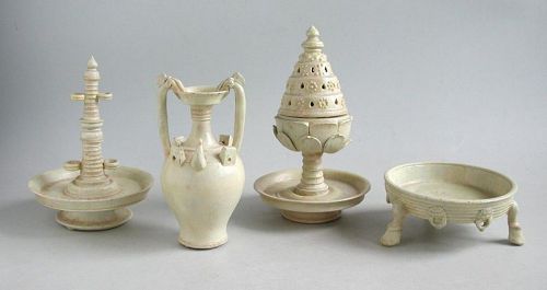 Group of Chinese Sui / Tang Dynasty Ritual Pottery Vessels + TL Test