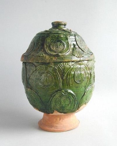 SALE Large Chinese Song / Yuan Dynasty Glazed Buddhist Jar