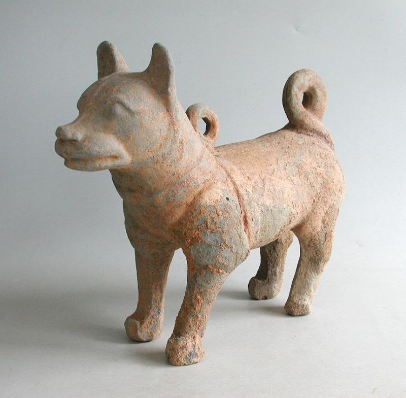 Rare Large Chinese Han Dynasty Pottery Dog with Oxford TL Test