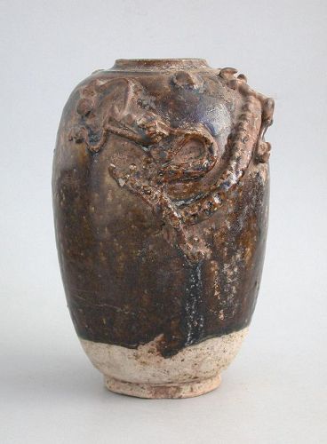 SALE Chinese Song Dynasty Stoneware Dragon Jar (AD 960 - 1279)