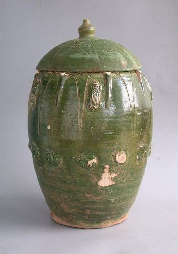 Rare Large Chinese Song / Yuan Glazed Buddhist Zodiac Jar