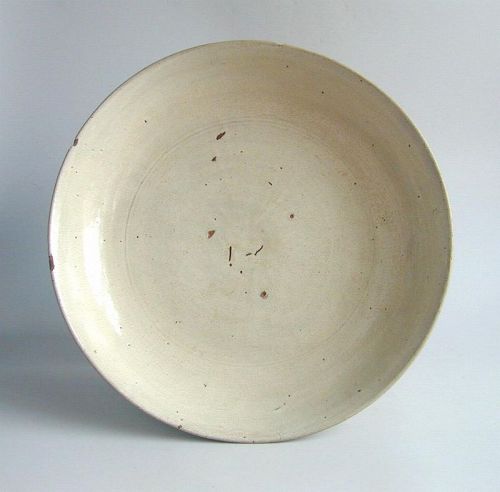 LARGE Burmese 14th - 15th Century Monochrome Glazed Dish (Ex. Lammers)