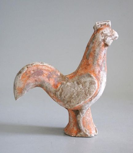 Chinese Tang Dynasty Painted Pottery Cockerel (AD 618 - 906) SALE