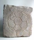 Chinese Buddhist Stone Tablet, Dharma Wheel - Song / Yuan