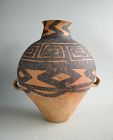 Large Chinese Neolithic Machang Painted Pottery Jar(c. 2300 - 2000 BC)