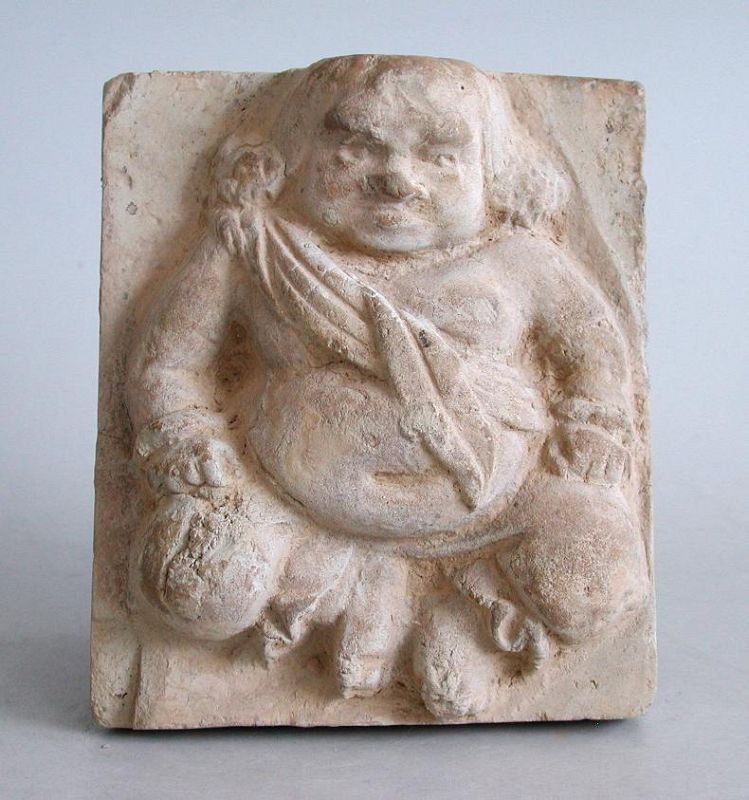 Chinese Jin Dynasty Pottery Tile - Performer (AD 1115 - 1234)