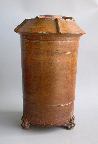 Fine Large Chinese Han Dynasty Glazed Pottery Granary Jar