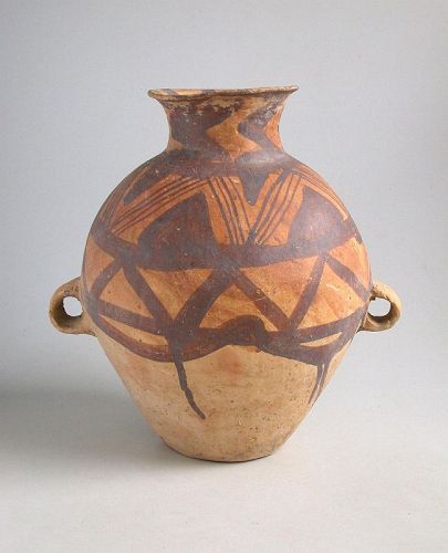 SALE Large Chinese Neolithic Painted Pottery Jar (c.2300 - 2000 BC)