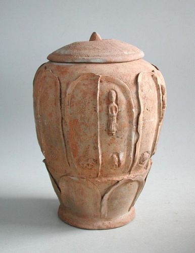 Rare Chinese Song / Yuan Dynasty Buddhist Pottery Zodiac Jar