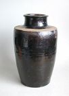 Rare Tall Chinese Xixia Dynasty Glazed Stoneware Jar (1038 - 1227)