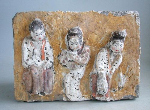 SALE Chinese Jin Dynasty Pottery Filial Piety Tile - Tian Brothers