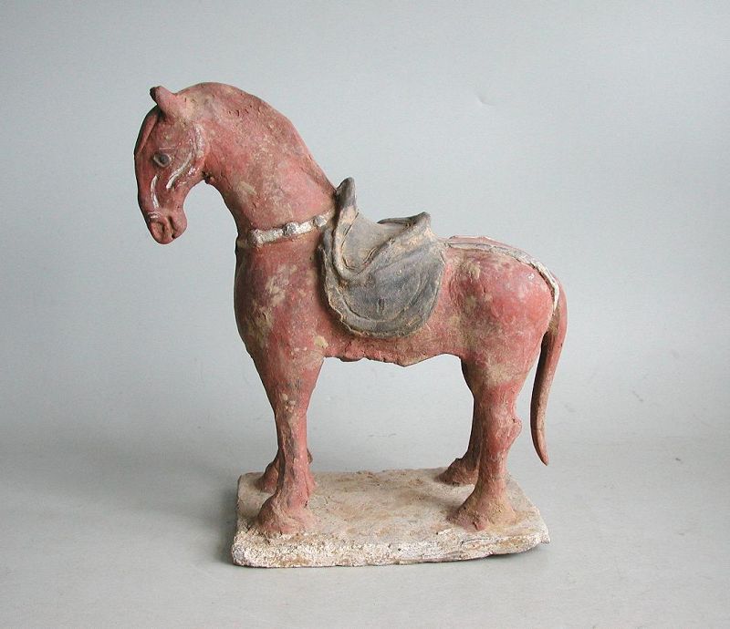 Rare Chinese Northern Dynasties Painted Pottery Horse + Oxford TL Test