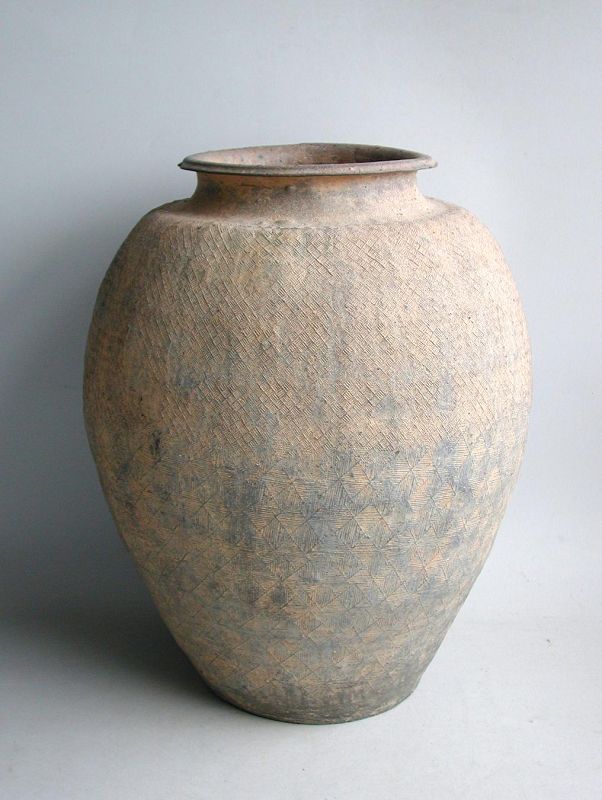 Fine Large Chinese Warring States Impressed Pottery Jar + TL Test