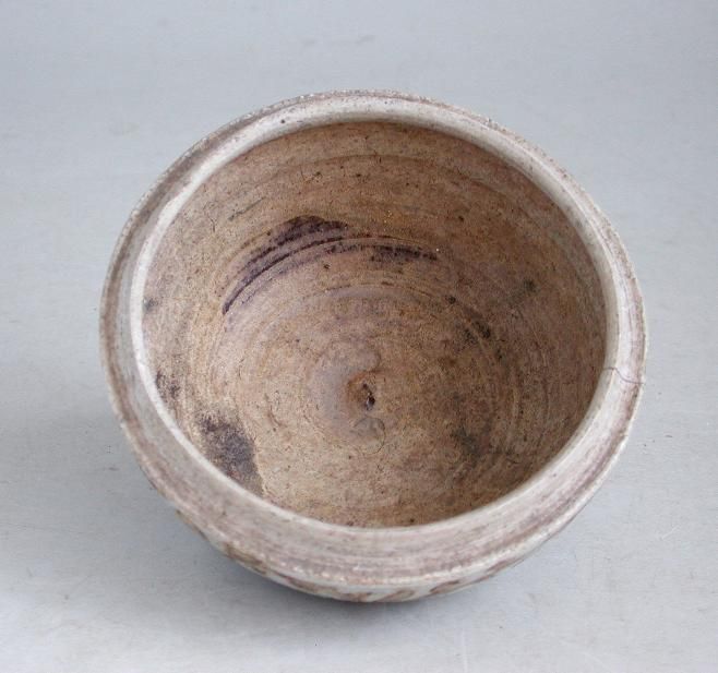 Thai 13th - 15th Century Incised Stoneware Covered Box