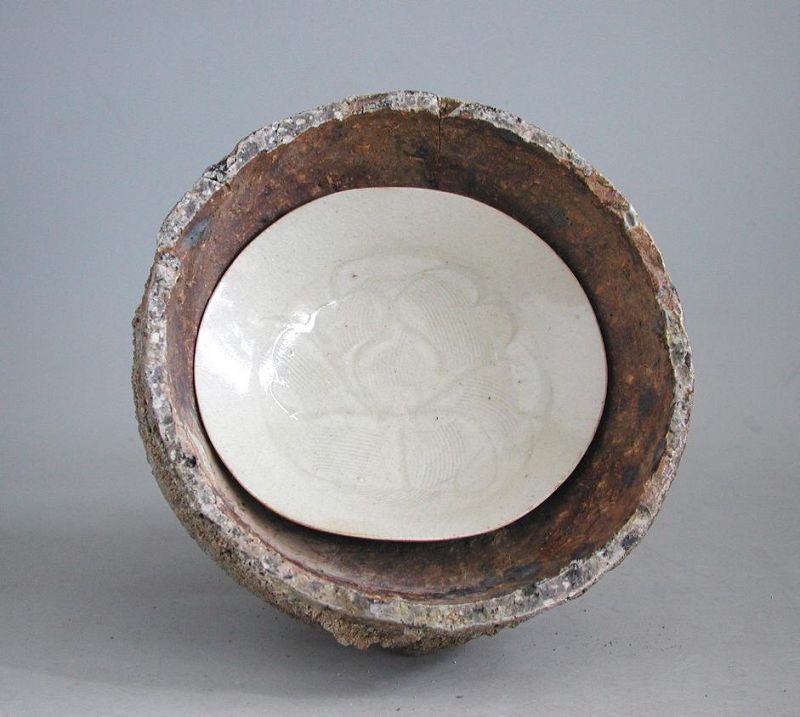 SALE Chinese Northern Song Dynasty Qingbai Porcelain Dish Kiln Saggar