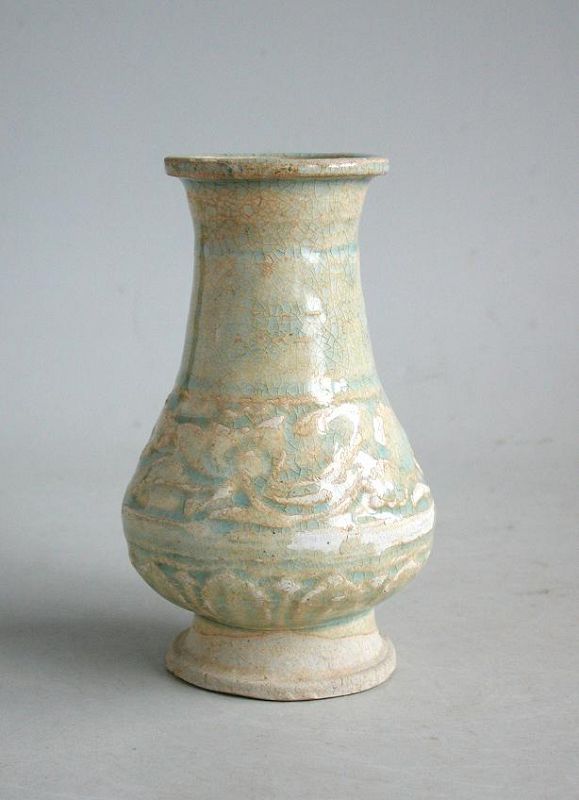 Chinese Southern Song Dynasty Moulded Qingbai Porcelain Vase