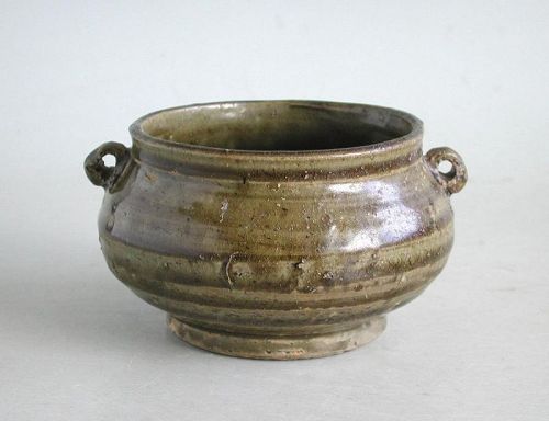 Rare Chinese Song / Yuan Dynasty Glazed Stoneware Censer