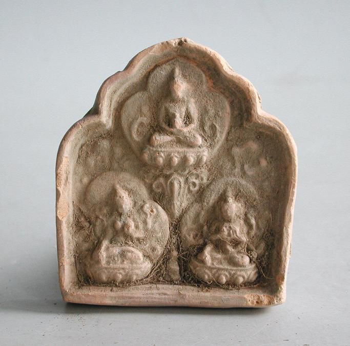 Ancient Chinese Buddhist Pottery Amulet - Ming Dynasty