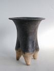 Fine Chinese Neolithic Xiajiadian Burnished Pottery Li Tripod
