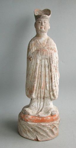 Large Chinese Tang Dynasty Painted Pottery Figure (AD 618 - 906)