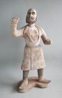 Large Chinese Tang Dynasty Painted Pottery Groom (AD 618 - 906)